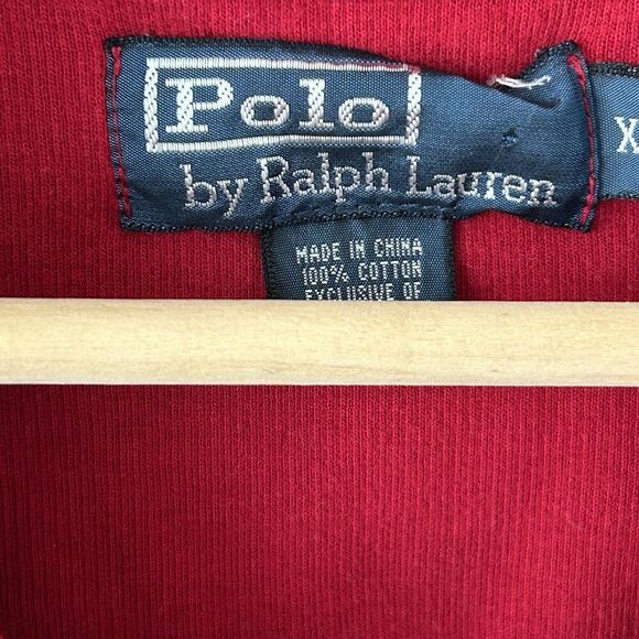 Polo Ralph Lauren Pullover Quarter Zip Mens Size XXL Red Knit Preppy Classic - Picture 3 of 5